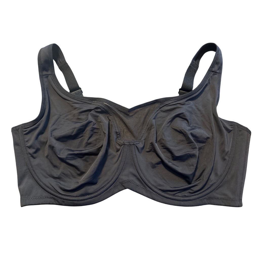 NEW Black Unlined Underwire Full Figure Support Bra 42F 42DDD
